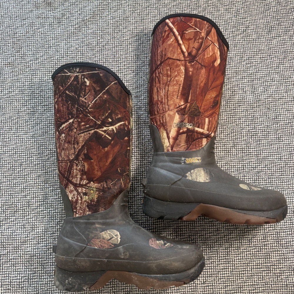 Rocky MudSo Mens 7 Realtree AP Camo 800g Thinsulate Hunting Boots FQ0007248